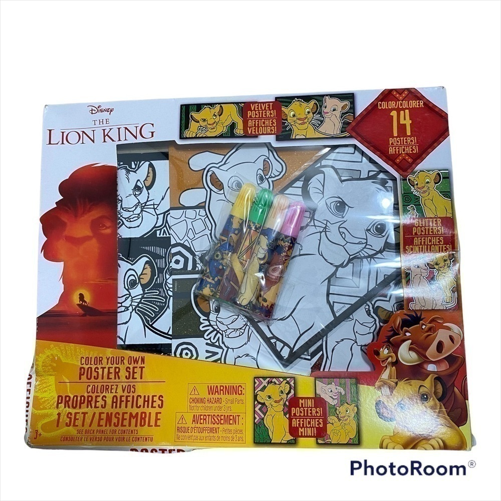 Lion King Poster Coloring Set Kit NEW Craft Disney